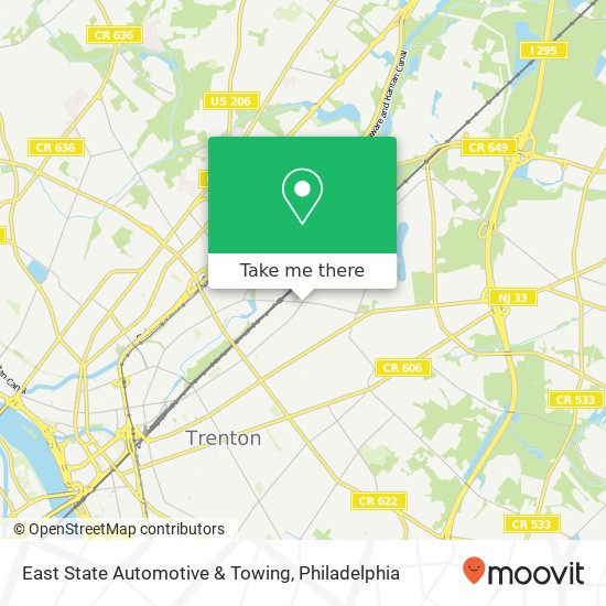 East State Automotive & Towing map