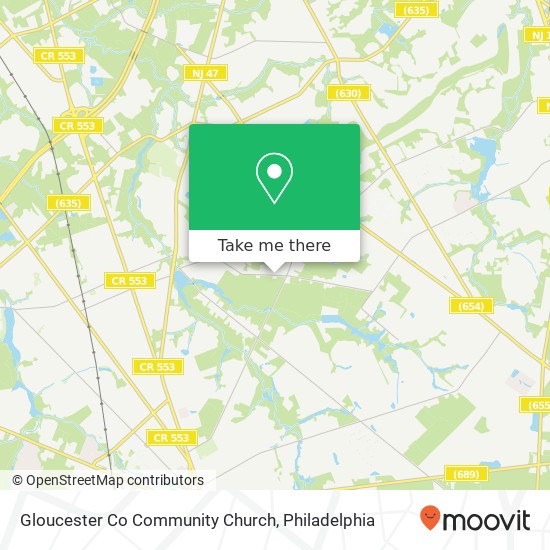 Mapa de Gloucester Co Community Church