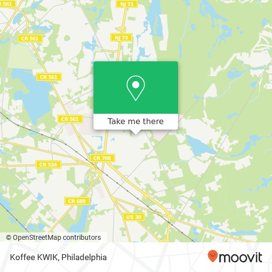 Mapa de Koffee KWIK