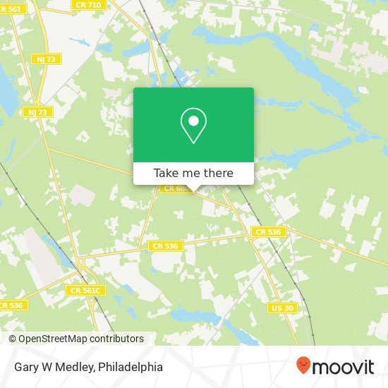 Gary W Medley map