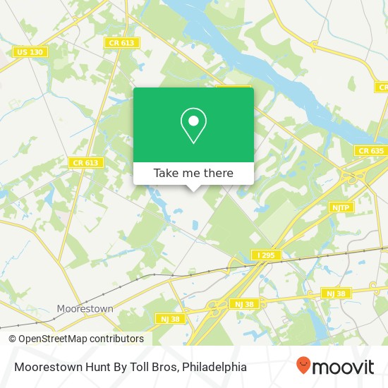 Moorestown Hunt By Toll Bros map