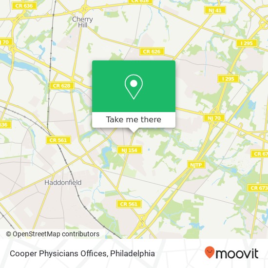 Mapa de Cooper Physicians Offices