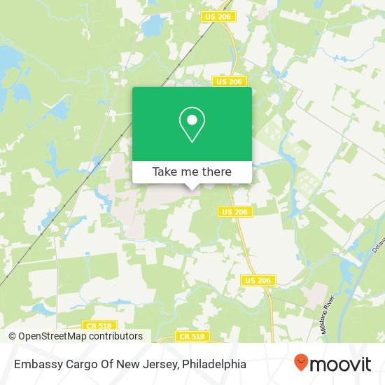 Mapa de Embassy Cargo Of New Jersey