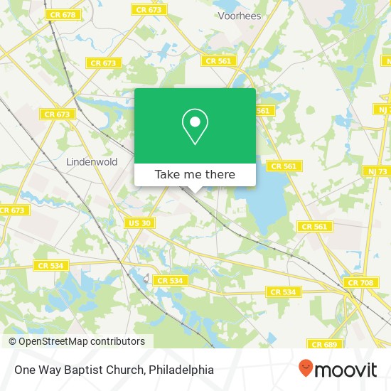 Mapa de One Way Baptist Church