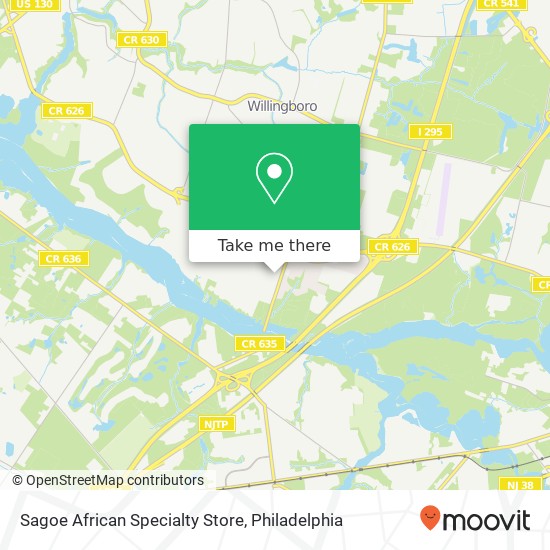 Mapa de Sagoe African Specialty Store