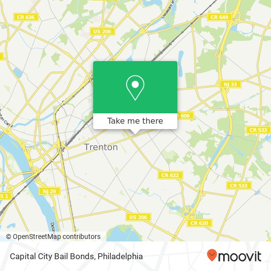 Capital City Bail Bonds map