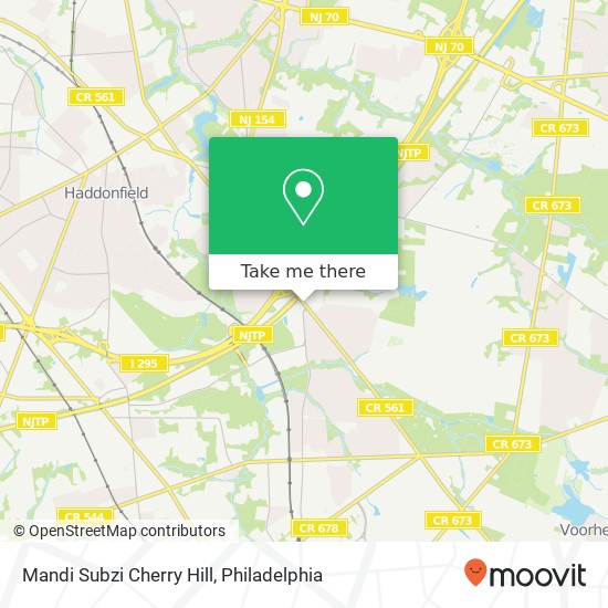 Mapa de Mandi Subzi Cherry Hill