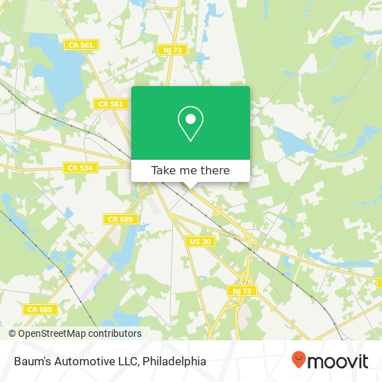 Baum's Automotive LLC map