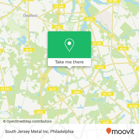 Mapa de South Jersey Metal Inc