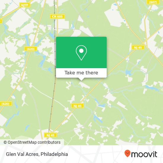 Glen Val Acres map