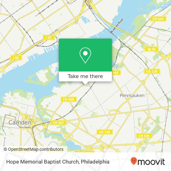 Hope Memorial Baptist Church map