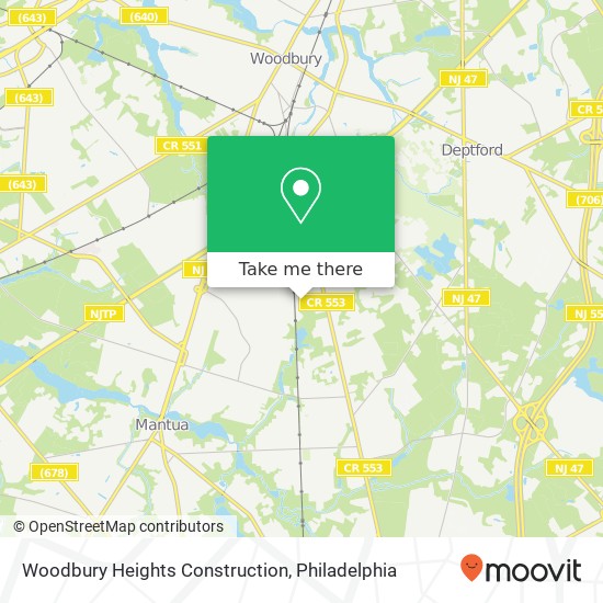 Mapa de Woodbury Heights Construction