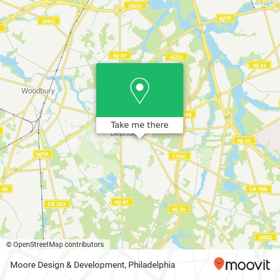 Moore Design & Development map