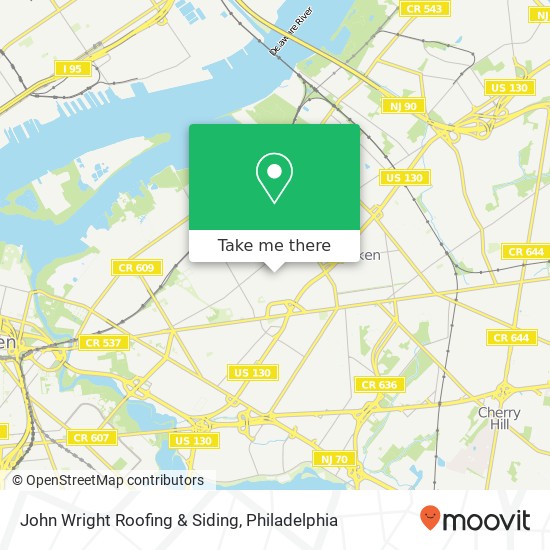 John Wright Roofing & Siding map