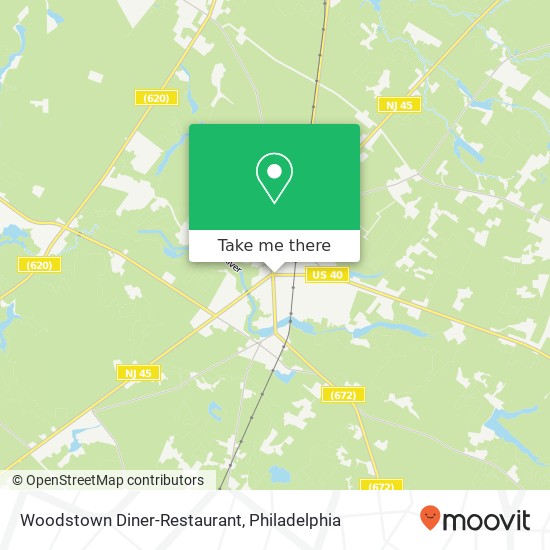 Mapa de Woodstown Diner-Restaurant