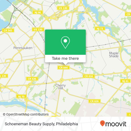 Mapa de Schoeneman Beauty Supply