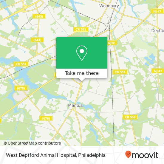 Mapa de West Deptford Animal Hospital