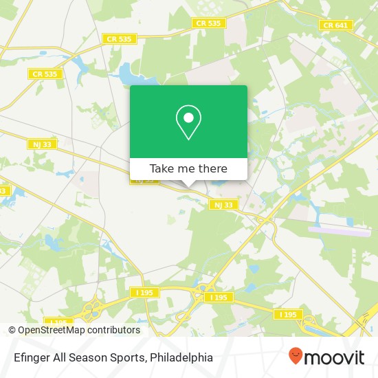 Efinger All Season Sports map