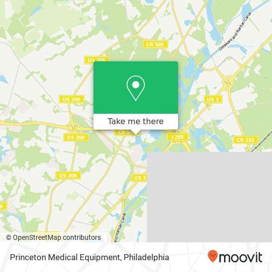 Princeton Medical Equipment map