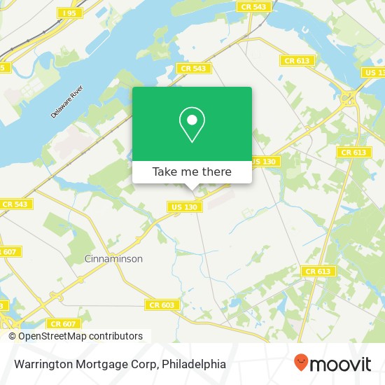 Warrington Mortgage Corp map