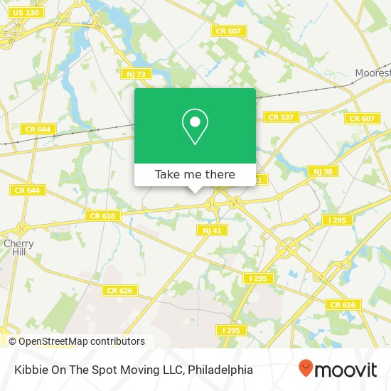 Mapa de Kibbie On The Spot Moving LLC