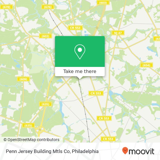 Mapa de Penn Jersey Building Mtls Co