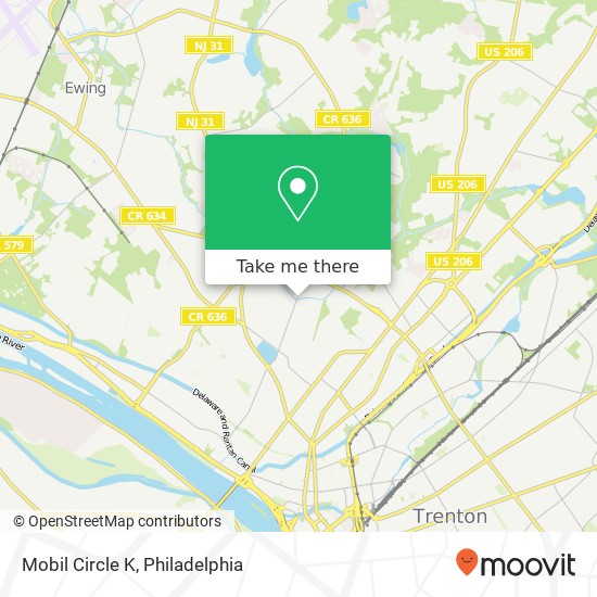 Mapa de Mobil Circle K