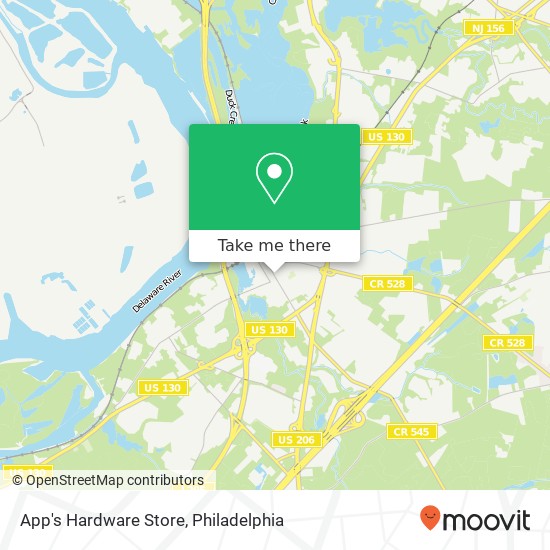 Mapa de App's Hardware Store