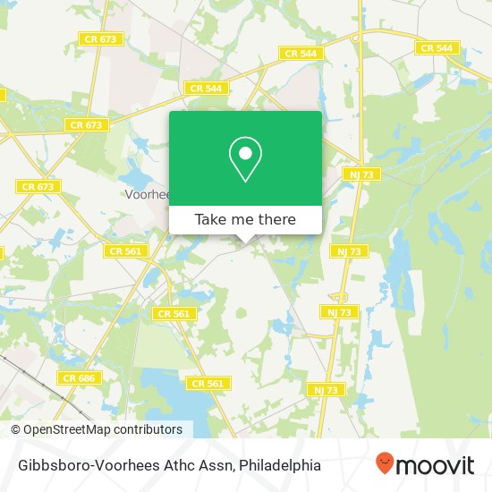 Gibbsboro-Voorhees Athc Assn map
