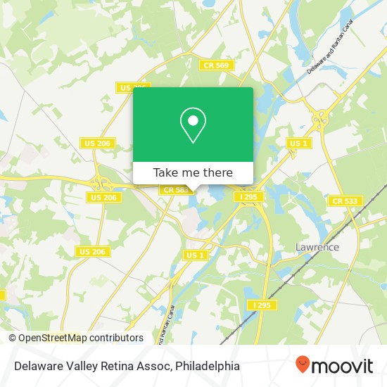 Mapa de Delaware Valley Retina Assoc