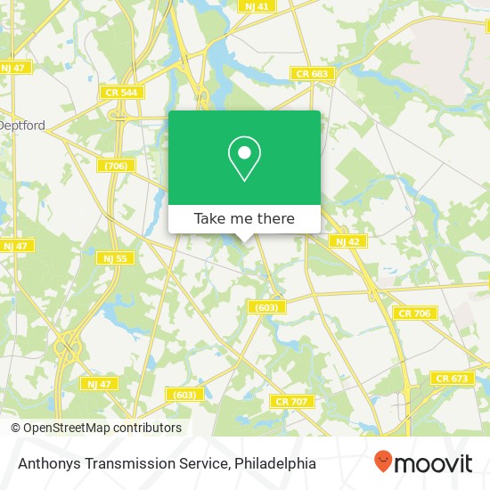 Anthonys Transmission Service map