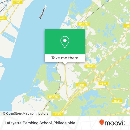 Lafayette-Pershing School map