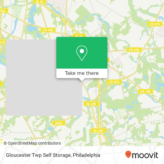 Gloucester Twp Self Storage map