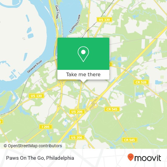Paws On The Go map