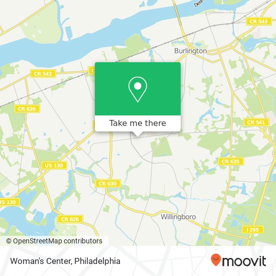 Woman's Center map