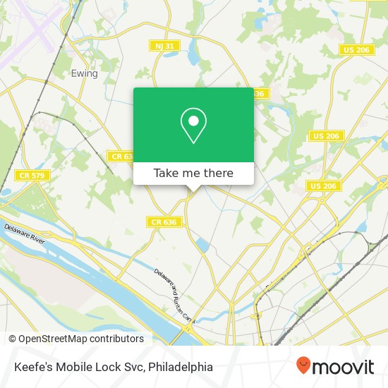 Mapa de Keefe's Mobile Lock Svc