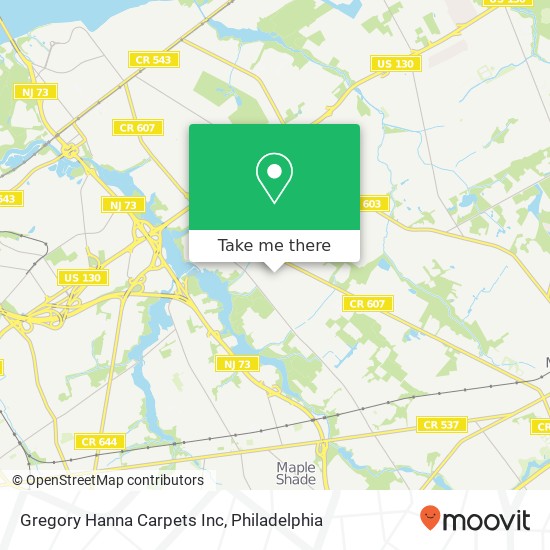 Gregory Hanna Carpets Inc map