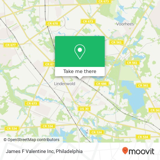 James F Valentine Inc map