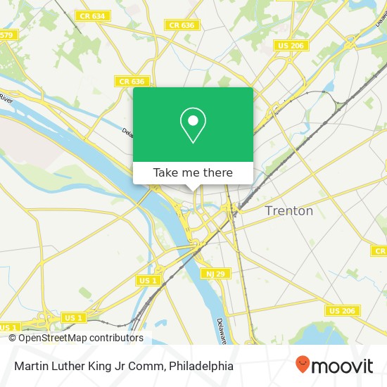 Mapa de Martin Luther King Jr Comm
