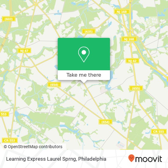 Mapa de Learning Express Laurel Sprng