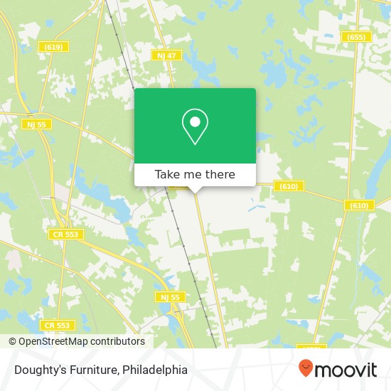 Doughty's Furniture map