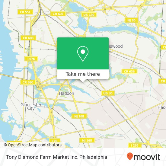 Mapa de Tony Diamond Farm Market Inc