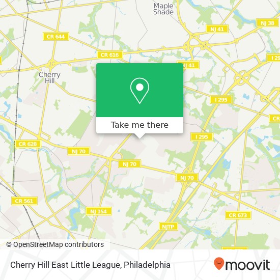 Mapa de Cherry Hill East Little League