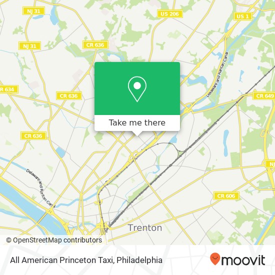 All American Princeton Taxi map