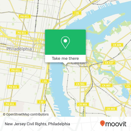 Mapa de New Jersey Civil Rights