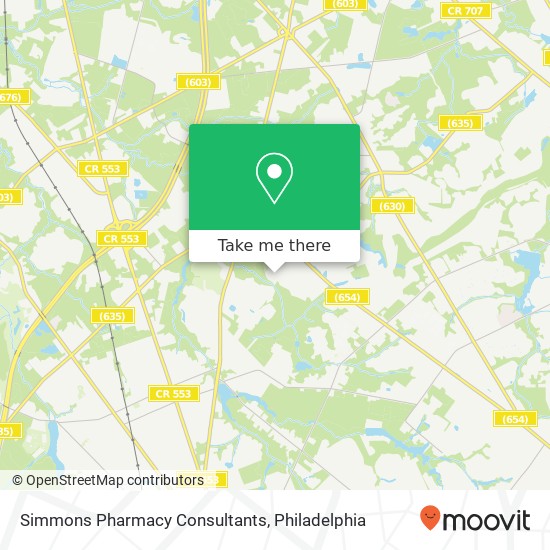 Simmons Pharmacy Consultants map