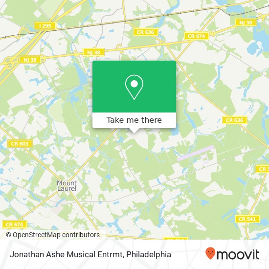 Mapa de Jonathan Ashe Musical Entrmt