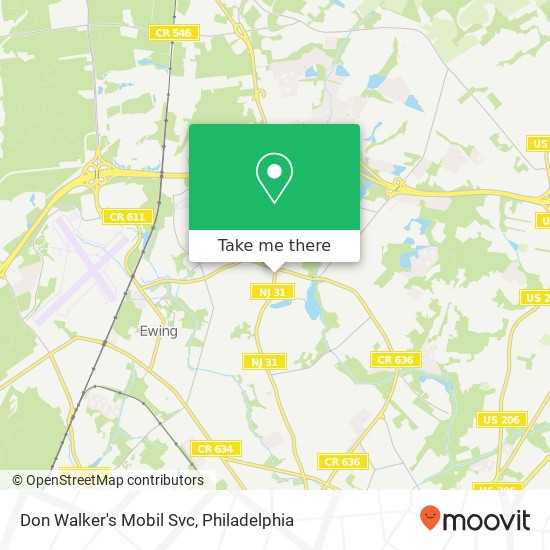 Don Walker's Mobil Svc map