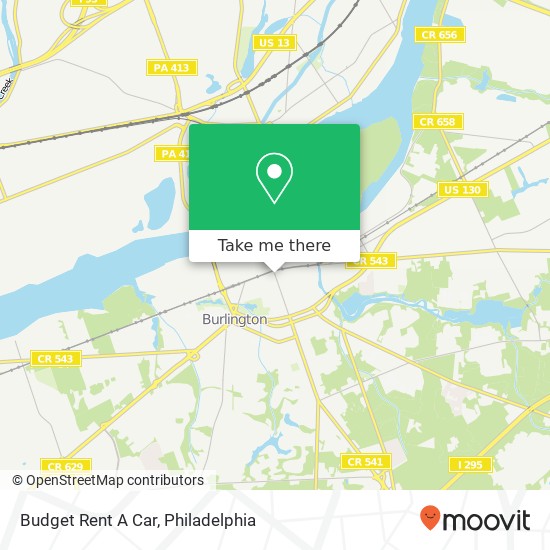 Budget Rent A Car map