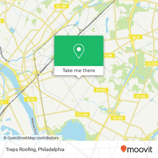 Treps Roofing map